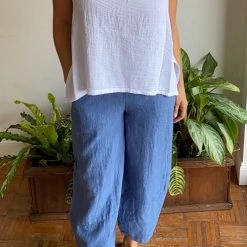 Levency Solid O Neck Tank Pants Set New In