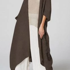 Levency New In Flowly Belted Trench Kimono