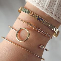 Levency Round Beads Irregular Bracelet Set New In