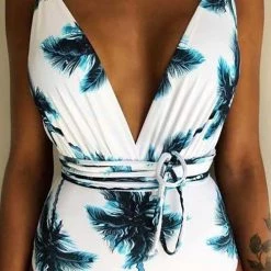 Levency V NECK Tied One-piece Swimsuit New In