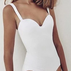 Levency Solid One-piece Swimwear
