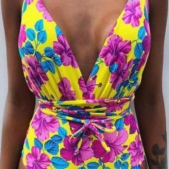 Levency V NECK Tied One-piece Swimsuit New In
