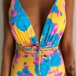 Levency V NECK Tied One-piece Swimsuit New In