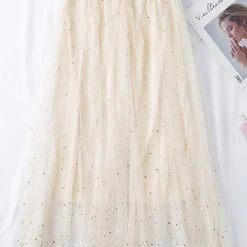 Levency New In Star Moon A Line Mesh Skirts