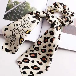Levency Leopard Head Print Scrunchie New In 8 Levency Leopard Head Print Scrunchie New In