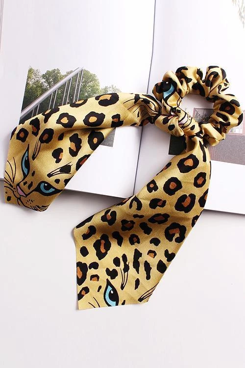 Levency Leopard Head Print Scrunchie New In 5 Levency Leopard Head Print Scrunchie New In