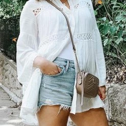 Levency New In Hollow Flares Sleeve Shirt