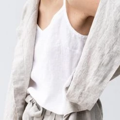 Levency New In Solid Linen Tank Top