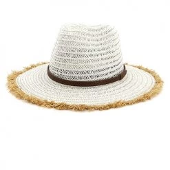 Levency New In Straw Frayed Hat