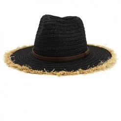 Levency New In Straw Frayed Hat
