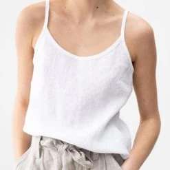 Levency New In Solid Linen Tank Top