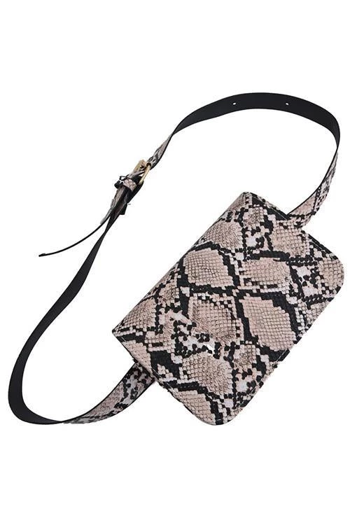 Levency New In Snakeskin Belt Bag 3 Levency New In Snakeskin Belt Bag