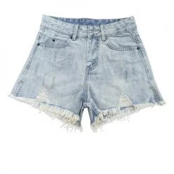 Levency Ripped High Waist Denim Shorts New In