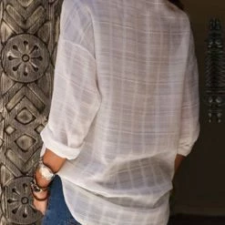 Levency Cut V Neck Blouse