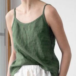Levency New In Solid Linen Tank Top