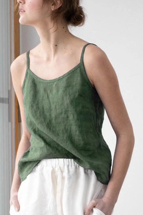 Levency New In Solid Linen Tank Top 5 Levency New In Solid Linen Tank Top