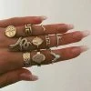 Levency Buddha Snake Ring Set New In