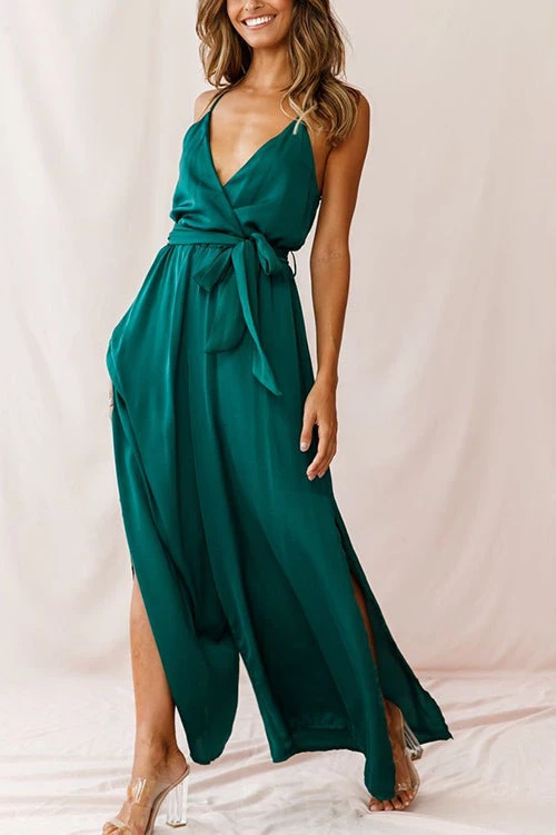Levency New In Slit Belted Slip Jumpsuits 5 Levency New In Slit Belted Slip Jumpsuits