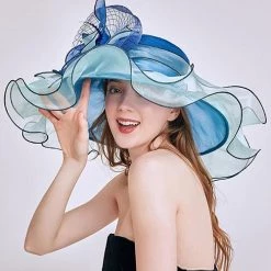 Levency Organza Floral Hat New In