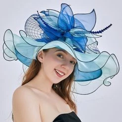 Levency Organza Floral Hat New In