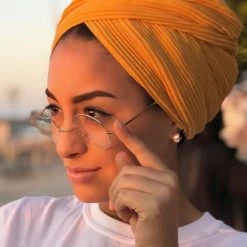 Levency Pleated Chiffon Kerchief New In