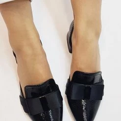 Levency Bow Pointed Flats New In