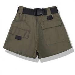 Levency New In Pockets Cargo Shorts With Belt