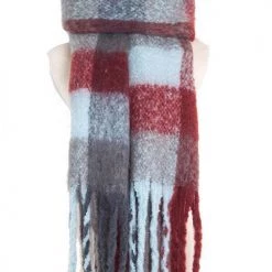 Levency New In Tassels Color Block Scarf