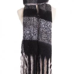Levency New In Tassels Color Block Scarf