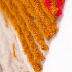 Levency New In Tassels Color Block Scarf