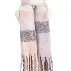 Levency New In Tassels Color Block Scarf