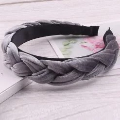 Levency Velvet Braid Headband New In
