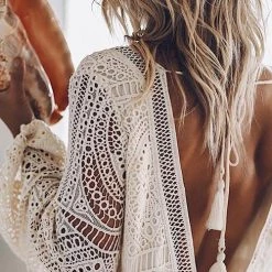 Levency New In V Neck Long Sleeve Mini Dress