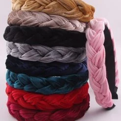 Levency Velvet Braid Headband New In