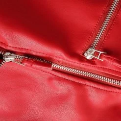 Levency Zipper Slim Leather Jackets New In