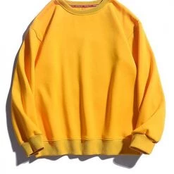 Levency New In Solid O Neck Long Sleeve Hoodie