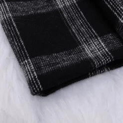 Levency New In Pockets Plaid Long Hoodie Coat