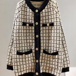 Levency Button Pockets O Neck Cardigan New In