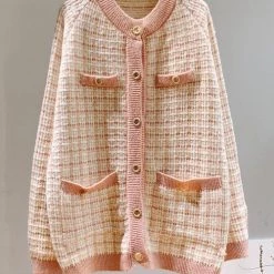 Levency Button Pockets O Neck Cardigan New In