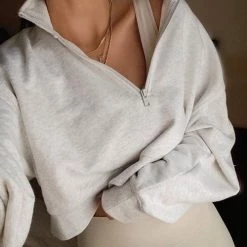 Levency Zipper Lapel Hoodie