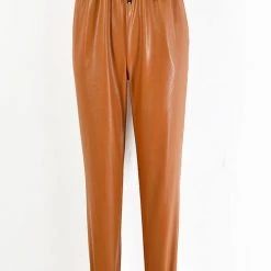 Levency New In PU Drawstring Pocket Pants
