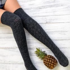 Levency Wool Over The Knee Socks New In