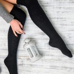 Levency Wool Over The Knee Socks New In