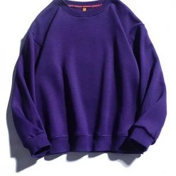 Levency New In Solid O Neck Long Sleeve Hoodie