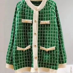 Levency Button Pockets O Neck Cardigan New In