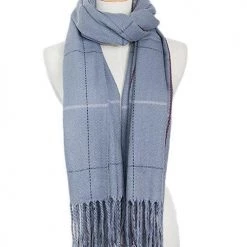 Levency Plaid Tassels Shawl