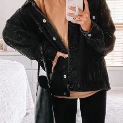 Levency New In Pockets Button Denim Jackets