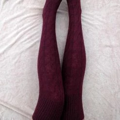 Levency Wool Over The Knee Socks New In