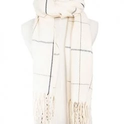 Levency Plaid Tassels Shawl