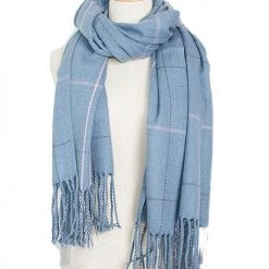 Levency Plaid Tassels Shawl